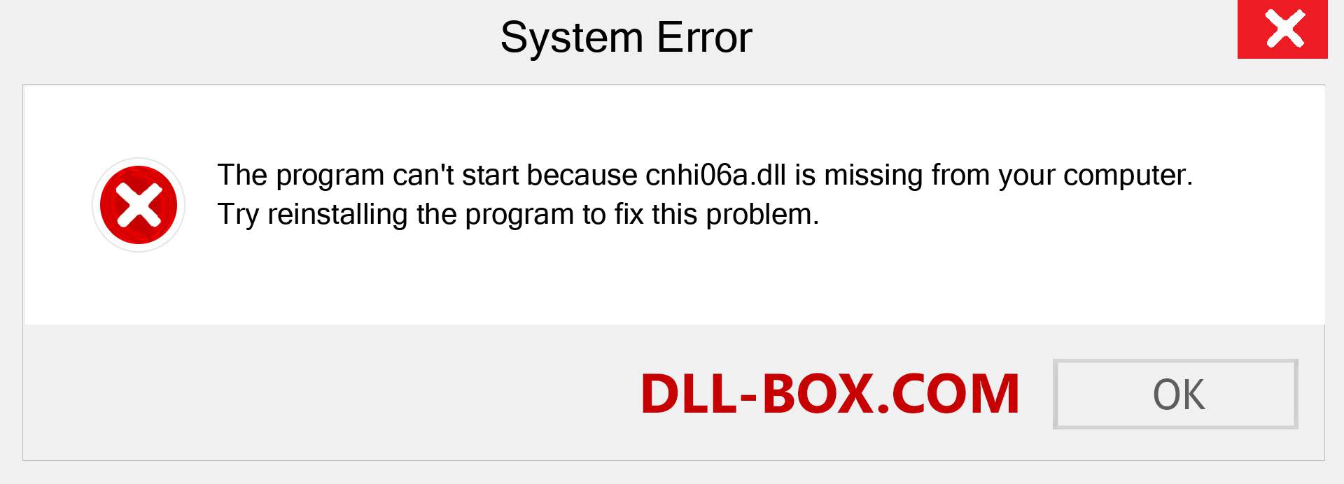  cnhi06a.dll file is missing?. Download for Windows 7, 8, 10 - Fix  cnhi06a dll Missing Error on Windows, photos, images